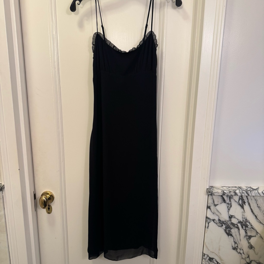 Aritzia Wilfred Midi Slip Dress - Black Size 2